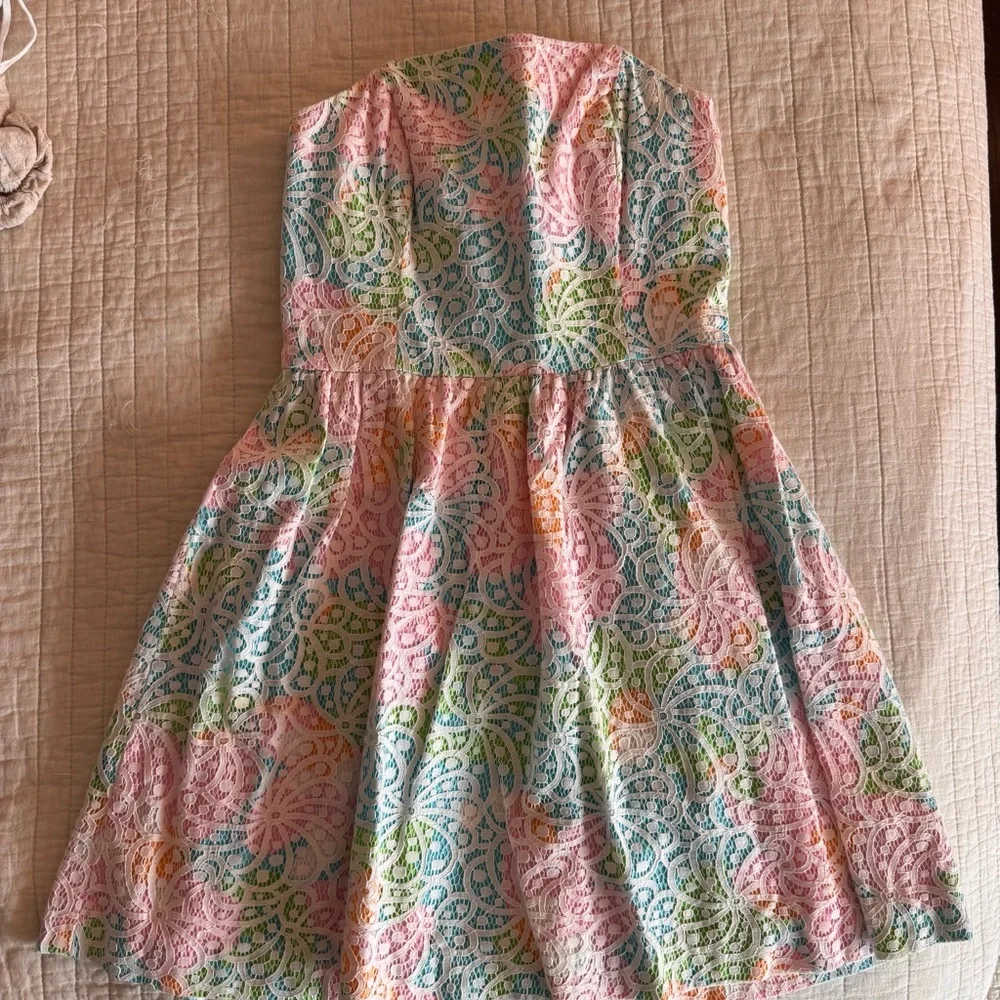 Lilly Pulitzer Lottie strapless lace dress - Picture 2 of 3